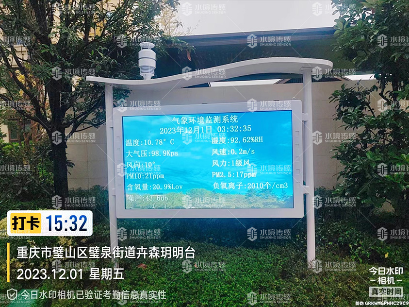 水境傳感  負氧離子監測站安裝成功